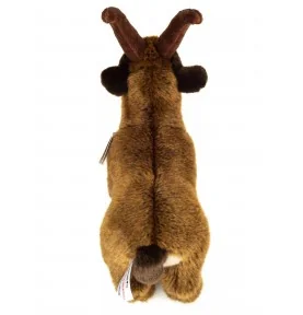 Peluche chamois marron - 23 cm signée Teddy Hermann, vue de dos Peluche chamois marron - 23 cm signée Teddy Hermann, vue de dos