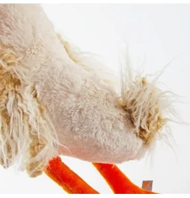 Peluche oie "Betta Swimma" signée Sigikid, gros plan sur la queue Peluche oie "Betta Swimma" signée Sigikid, gros plan sur la queue