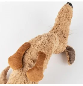 Peluche teckel "Sausage Schorschi" signée Sigikid, vue de dessous Peluche teckel "Sausage Schorschi" signée Sigikid, vue de dessous
