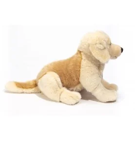 Peluche Golden Retriever assis - 30 cm signée Teddy Hermann, vue de profil Peluche Golden Retriever assis - 30 cm signée Teddy Hermann, vue de profil