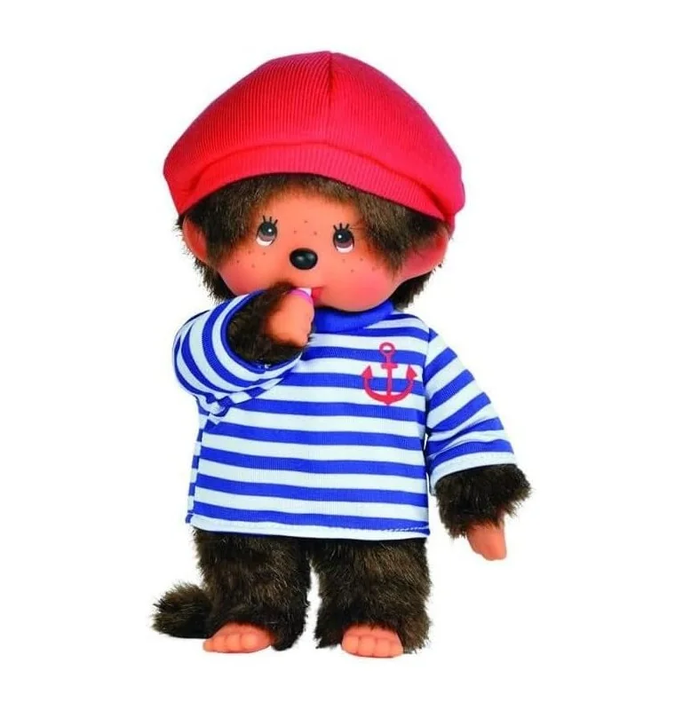 Peluche Kiki Monchhichi Garçon marin - 20 cm Peluche Kiki Monchhichi Garçon marin - 20 cm