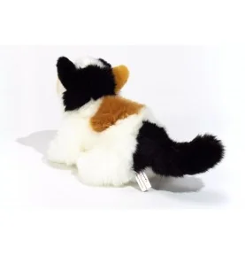Peluche chat calico - 24 cm signée Teddy Hermann, vue de dos Peluche chat calico - 24 cm signée Teddy Hermann, vue de dos