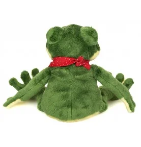 Peluche grenouille souple - 28 cm signée Teddy Hermann, vue de dos
