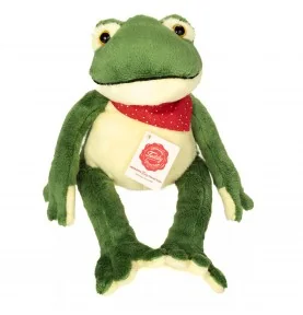 Peluche grenouille souple - 28 cm signée Teddy Hermann