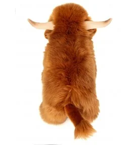 Peluche vache Highland - 28 cm signée Teddy Hermann, vue de dessus Peluche vache Highland - 28 cm signée Teddy Hermann, vue de dessus