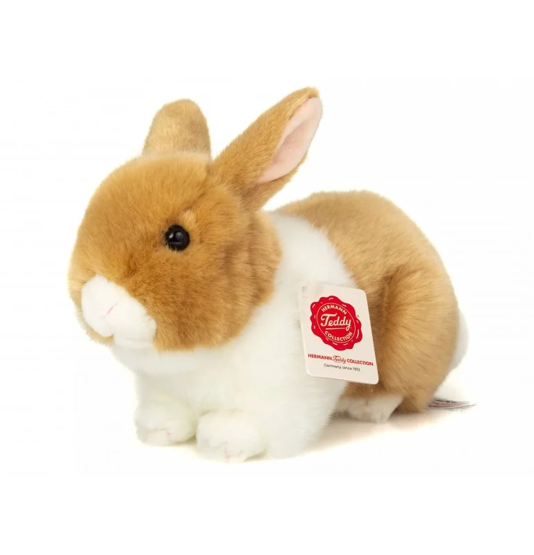 Peluche lapin beige et blanc - 23 cm, Teddy Hermann