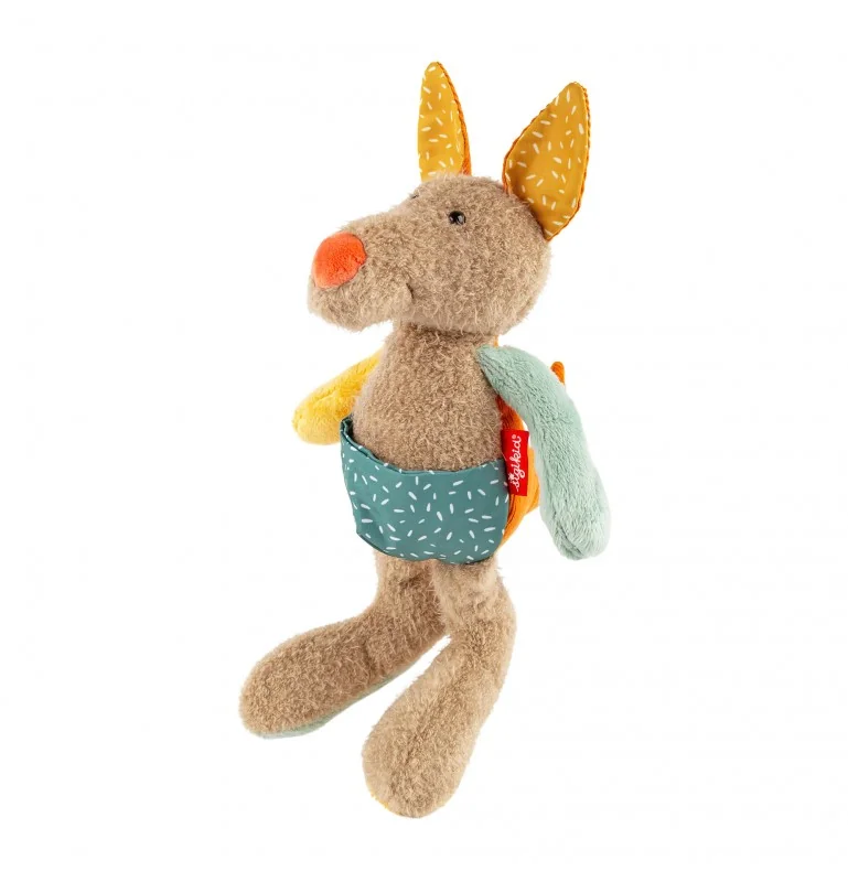 Doudou kangourou Patchwork Sweety signé Sigikid