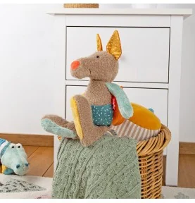 Doudou kangourou Patchwork Sweety signé Sigikid