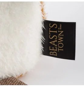 Peluche hamster "Chubby Cheek" signée Sigikid, gros plan sur l'étiquette Peluche hamster "Chubby Cheek" signée Sigikid, gros plan sur l'étiquette
