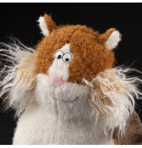 Peluche hamster "Chubby Cheek" signée Sigikid, gros plan sur la tête Peluche hamster "Chubby Cheek" signée Sigikid, gros plan sur la tête
