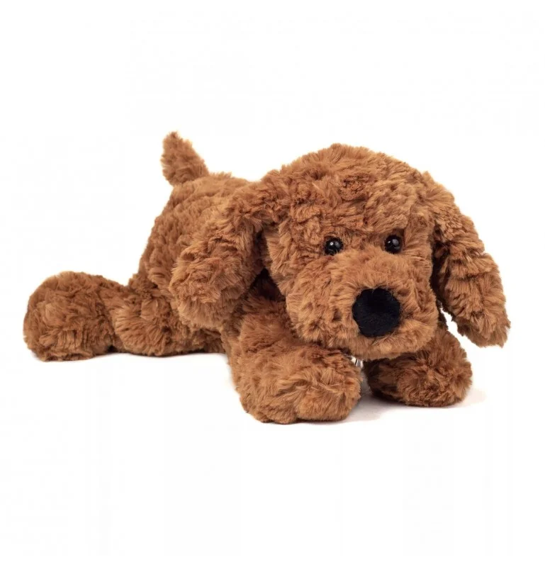Peluche chien marron souple - 28 cm signée Teddy Hermann Peluche chien marron souple - 28 cm signée Teddy Hermann