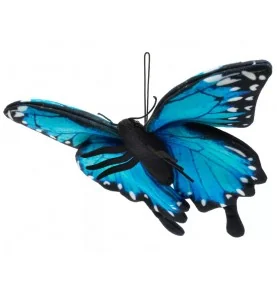 Peluche papillon bleu - 26 cm