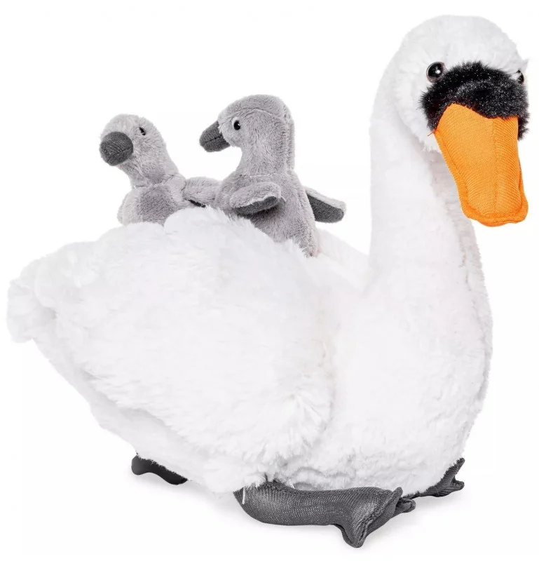 Peluche cygne avec bébés - 24 cm signée Uni-Toys