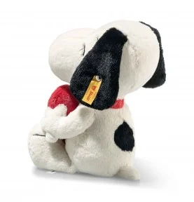 Peluche Snoopy Love - 30 cm signée Steiff, vue de profil Peluche Snoopy Love - 30 cm signée Steiff, vue de profil