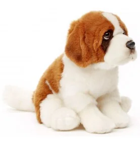 Peluche Saint-Bernard - 25 cm, vue de profil Peluche Saint-Bernard - 25 cm, vue de profil