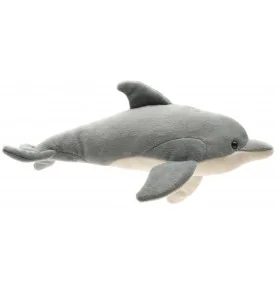 Peluche grand dauphin - 28 cm, vue de profil Peluche grand dauphin - 28 cm, vue de profil