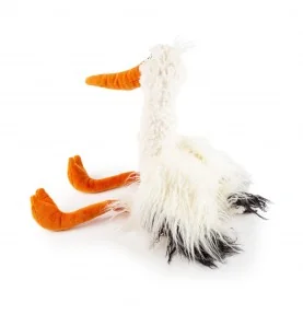Peluche cigogne "Happy Betty", vue de profil