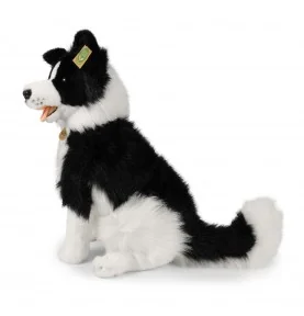 Peluche Border Collie - 40 cm, vue de profil