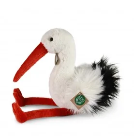 Peluche cigogne - 39 cm, vue de profil Peluche cigogne - 39 cm, vue de profil