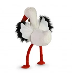 Peluche cigogne - 39 cm, vue de dos Peluche cigogne - 39 cm, vue de dos