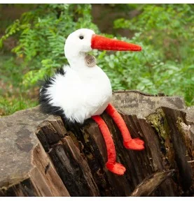 Peluche cigogne - 39 cm, dans la nature Peluche cigogne - 39 cm, dans la nature