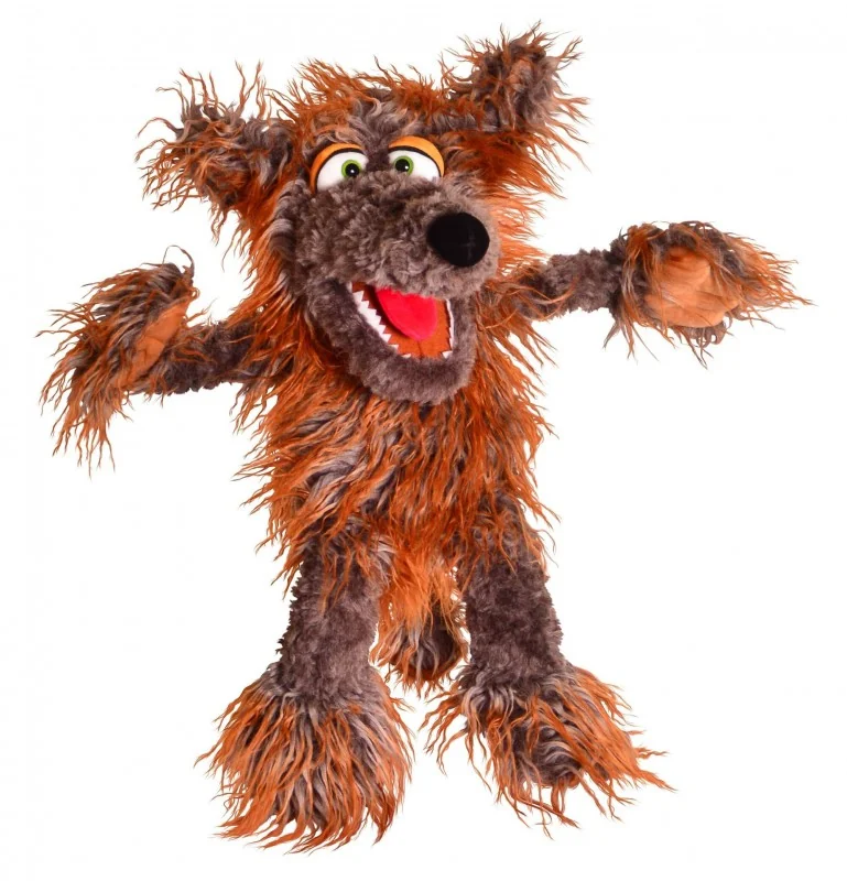 Marionnette loup Siegfried signée Living Puppets Marionnette loup Siegfried signée Living Puppets