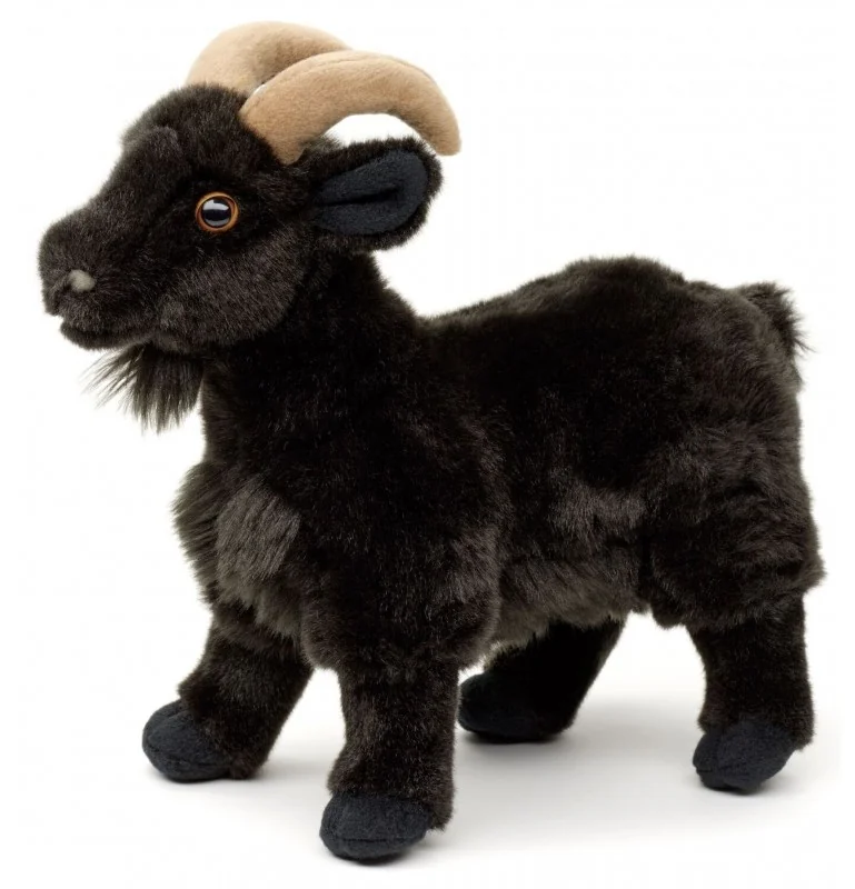 Peluche chèvre de montagne noire - 29 cm signée Uni-Toys Peluche chèvre de montagne noire - 29 cm signée Uni-Toys