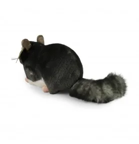 Peluche chinchilla - 22 cm signée Rappa, vue de dos Peluche chinchilla - 22 cm signée Rappa, vue de dos