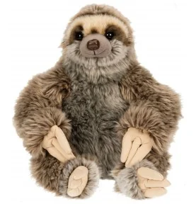 Peluche paresseux assis - 25 cm signée Uni-Toys, vue de face Peluche paresseux assis - 25 cm signée Uni-Toys, vue de face