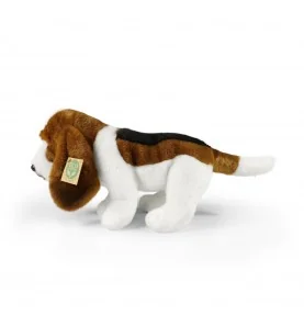 Peluche Basset Hound - 32 cm, vue de profil Peluche Basset Hound - 32 cm, vue de profil