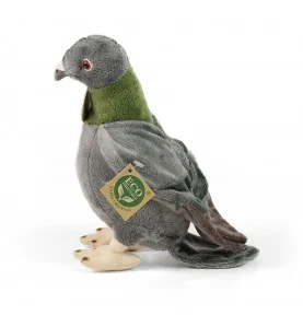 Peluche pigeon - 23 cm signée Rappa, vue de profil Peluche pigeon - 23 cm signée Rappa, vue de profil