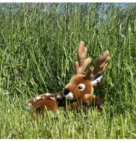 Peluche daim - 28 cm, dans la nature