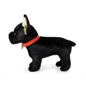 Peluche bouledogue français - 30 cm, vue de profil Peluche bouledogue français - 30 cm, vue de profil
