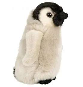 Peluche bébé pingouin - 19 cm, vue de profil