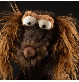 Peluche teckel "Charming Herman", gros plan sur la tête Peluche teckel "Charming Herman", gros plan sur la tête