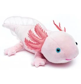 Peluche axolotl rose - 32 cm, vue de dessus Peluche axolotl rose - 32 cm, vue de dessus