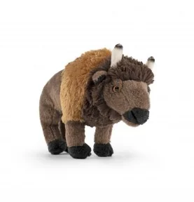Peluche Bison d'Europe - 23 cm signée Living Nature