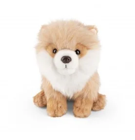 Peluche loulou de Poméranie - 28 cm signée Living Nature