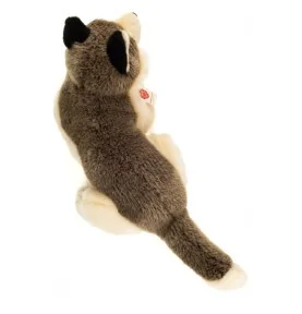 Peluche loup couché - 40 cm signée Teddy Hermann, vue de dessus