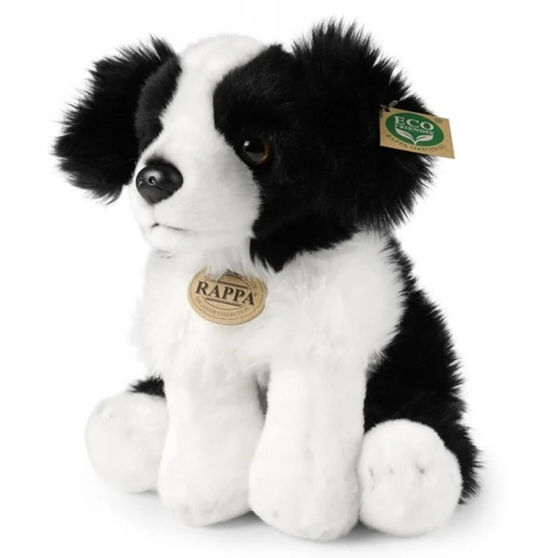 Peluche border collie assis - 30 cm signée Rappa Peluche border collie assis - 30 cm signée Rappa
