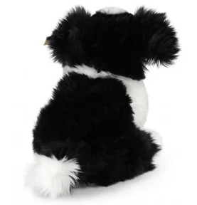 Peluche border collie assis - 30 cm, vue de dos Peluche border collie assis - 30 cm, vue de dos