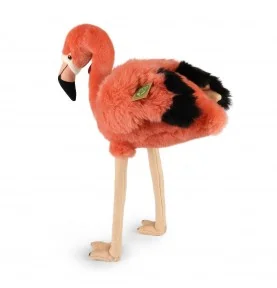Peluche flamant rose - 46 cm signée Rappa, vue de dos