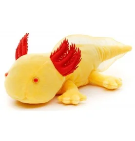 Peluche axolotl jaune - 32 cm
