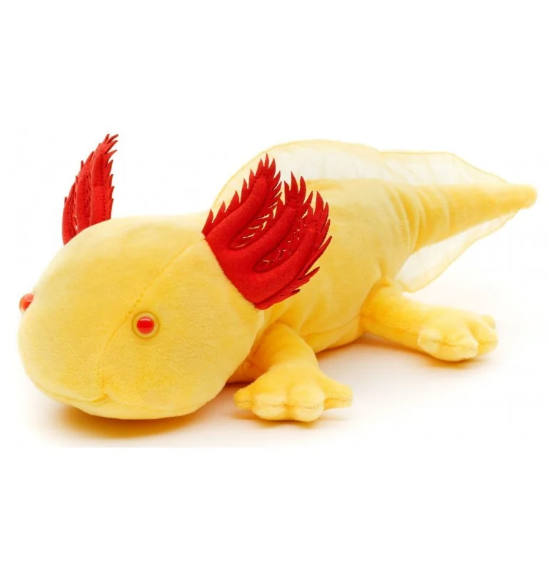 Peluche axolotl jaune - 32 cm