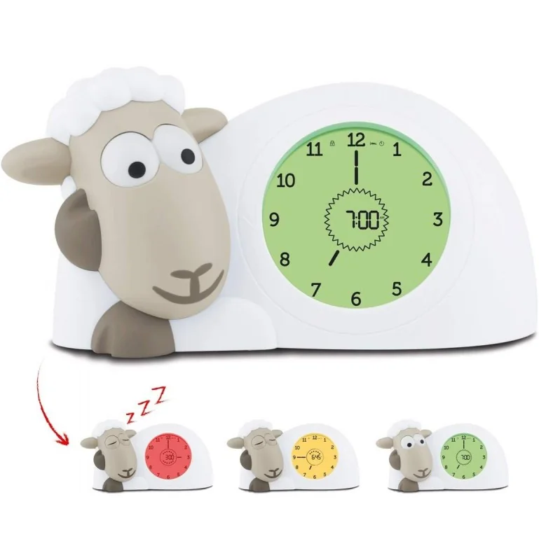 Réveil Veilleuse Sam l'Agneau taupe Zazu KiDS Réveil Veilleuse Sam l'Agneau taupe Zazu KiDS