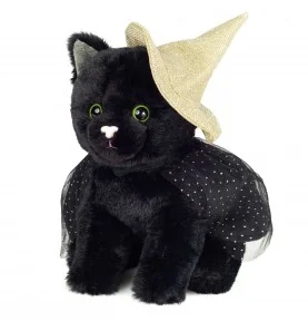 Peluche Halloween chat noir - 20 cm signée TEDDY HERMANN