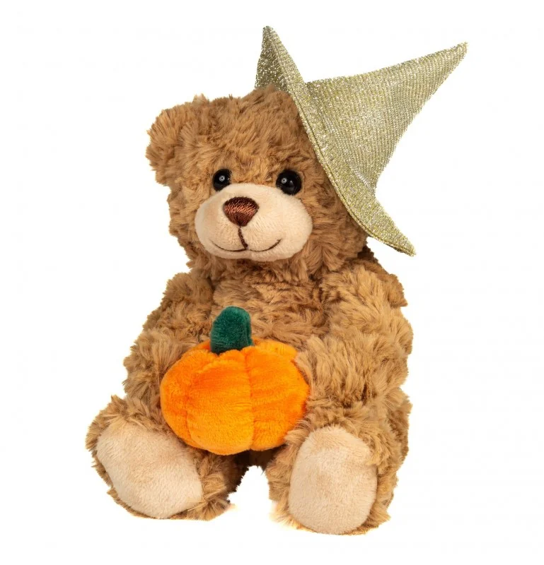 Peluche Halloween avec citrouille - 20 cm signée Teddy Hermann