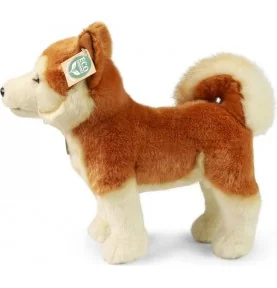 Peluche Akita Inu - 30 cm, vue de profil Peluche Akita Inu - 30 cm, vue de profil