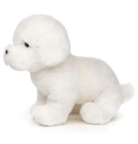 Peluche bichon maltais - 26 cm, vue de profil