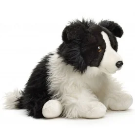 Peluche Border Collie assis - 26 cm